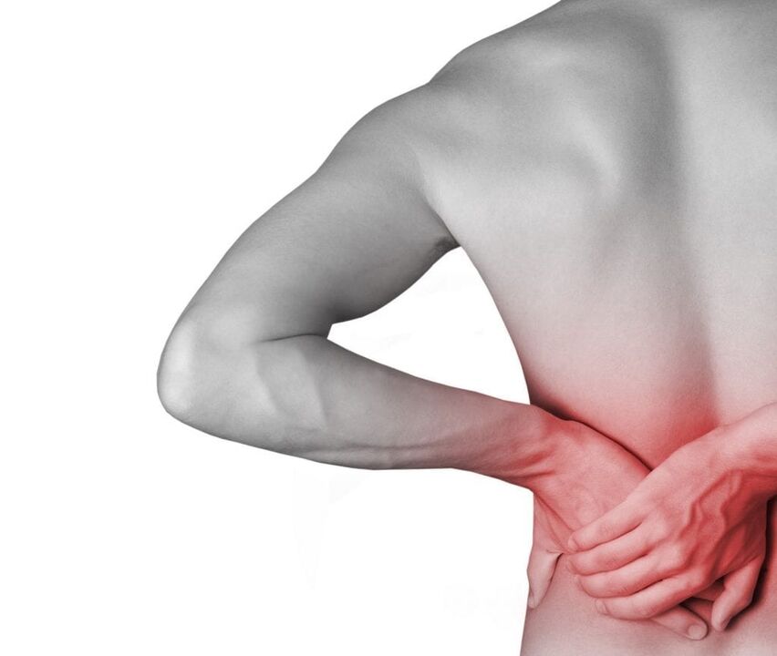 Lower back pain due to prostatitis