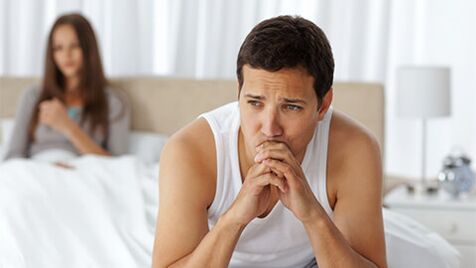 Problems in a man's bed due to prostatitis